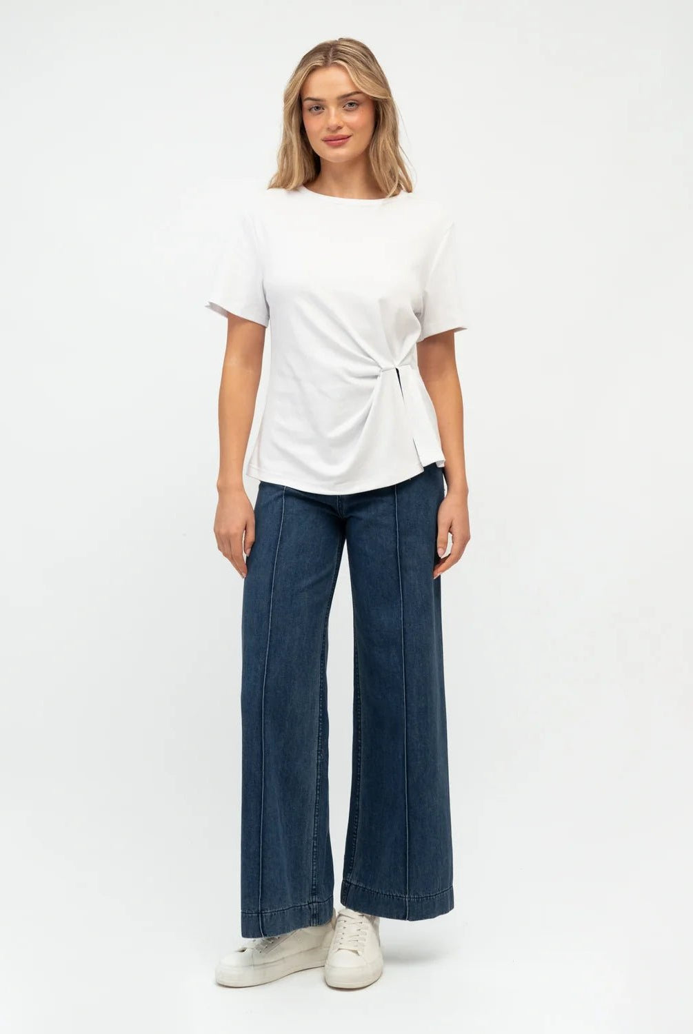 Buy Ebby and I - Blue Mood Tee - White by Ebby and I - at Hamish + Grace