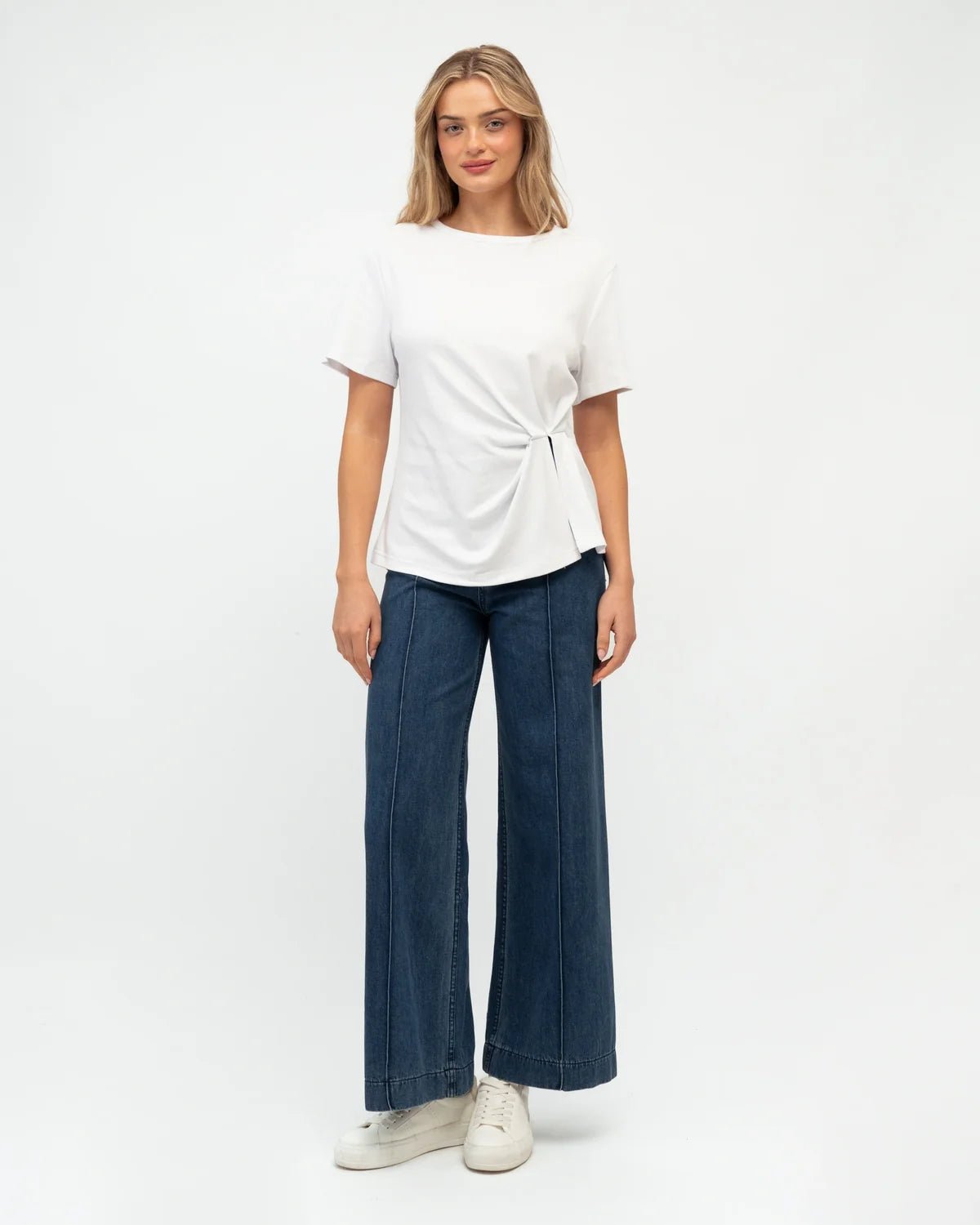 Buy Ebby and I - Blue Mood Tee - White by Ebby and I - at Hamish + Grace