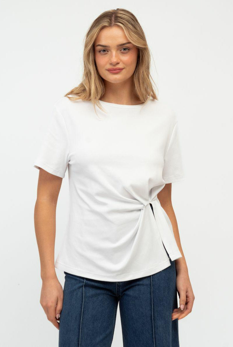 Buy Ebby and I - Blue Mood Tee - White by Ebby and I - at Hamish + Grace