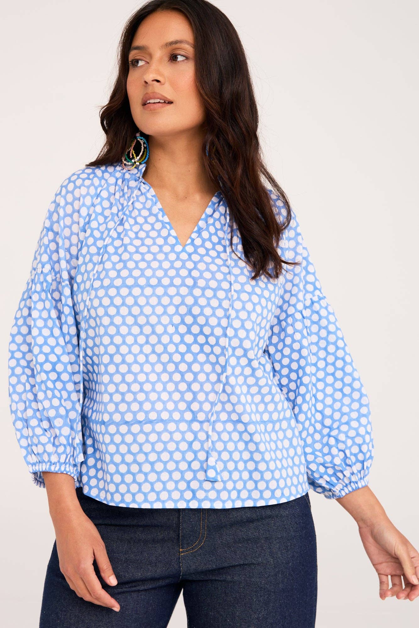 Buy Ella & Sunday - Carey Top Azure Spot by ella & sunday - at Hamish + Grace