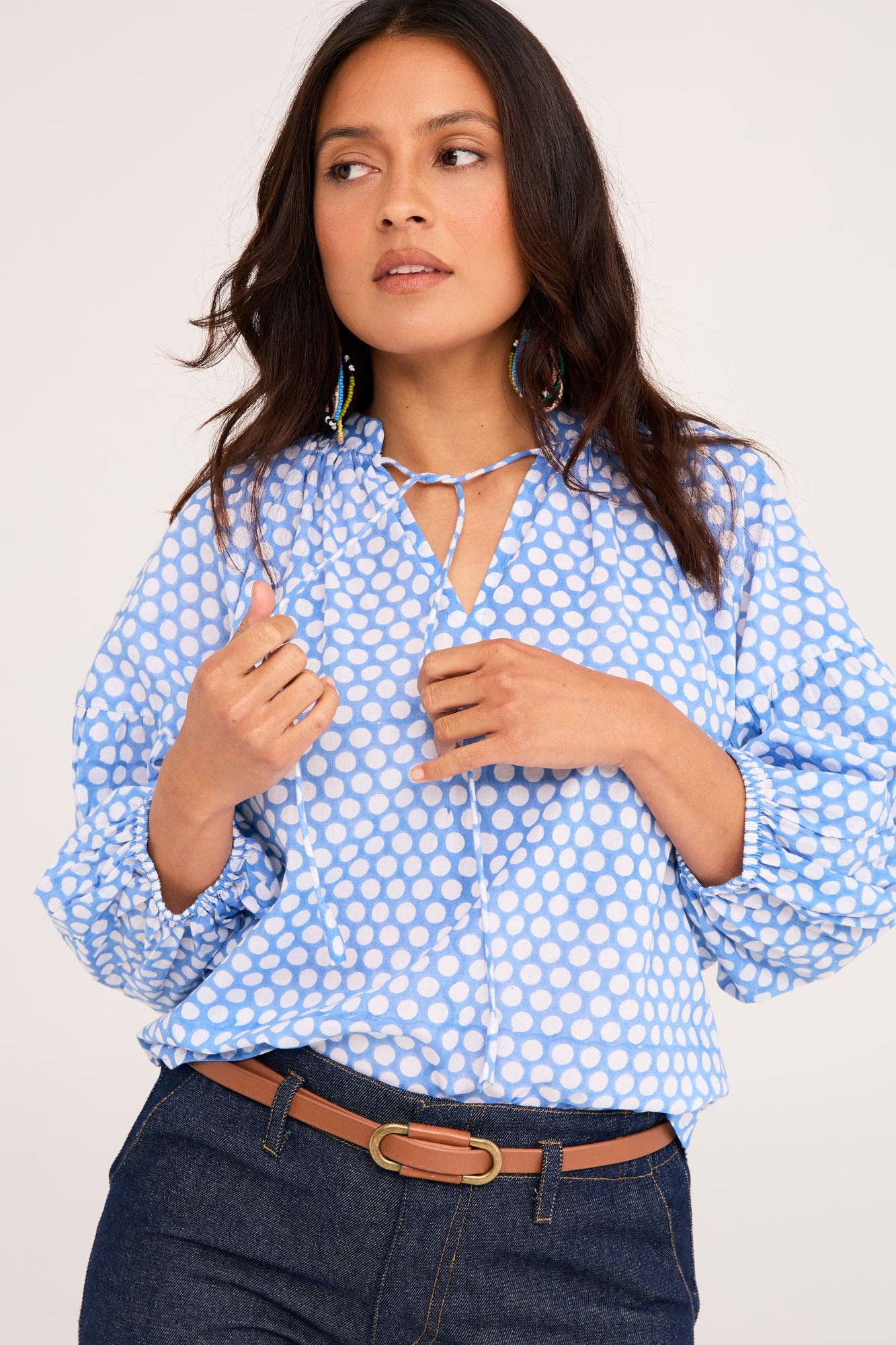 Buy Ella & Sunday - Carey Top Azure Spot by ella & sunday - at Hamish + Grace