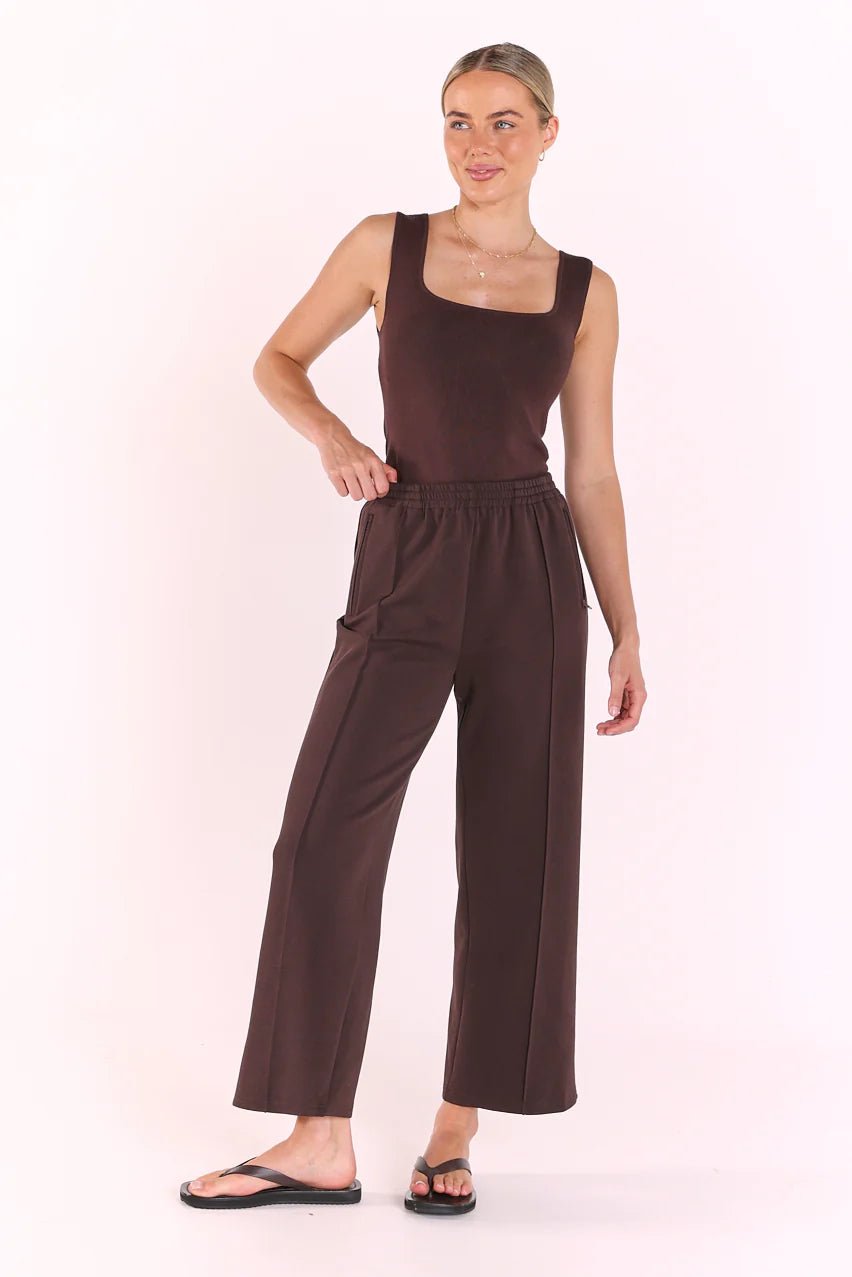 Buy Feather and Noise - Noah Cropped Pant - Dark Chocolate by Feather and Noise - at Hamish + Grace