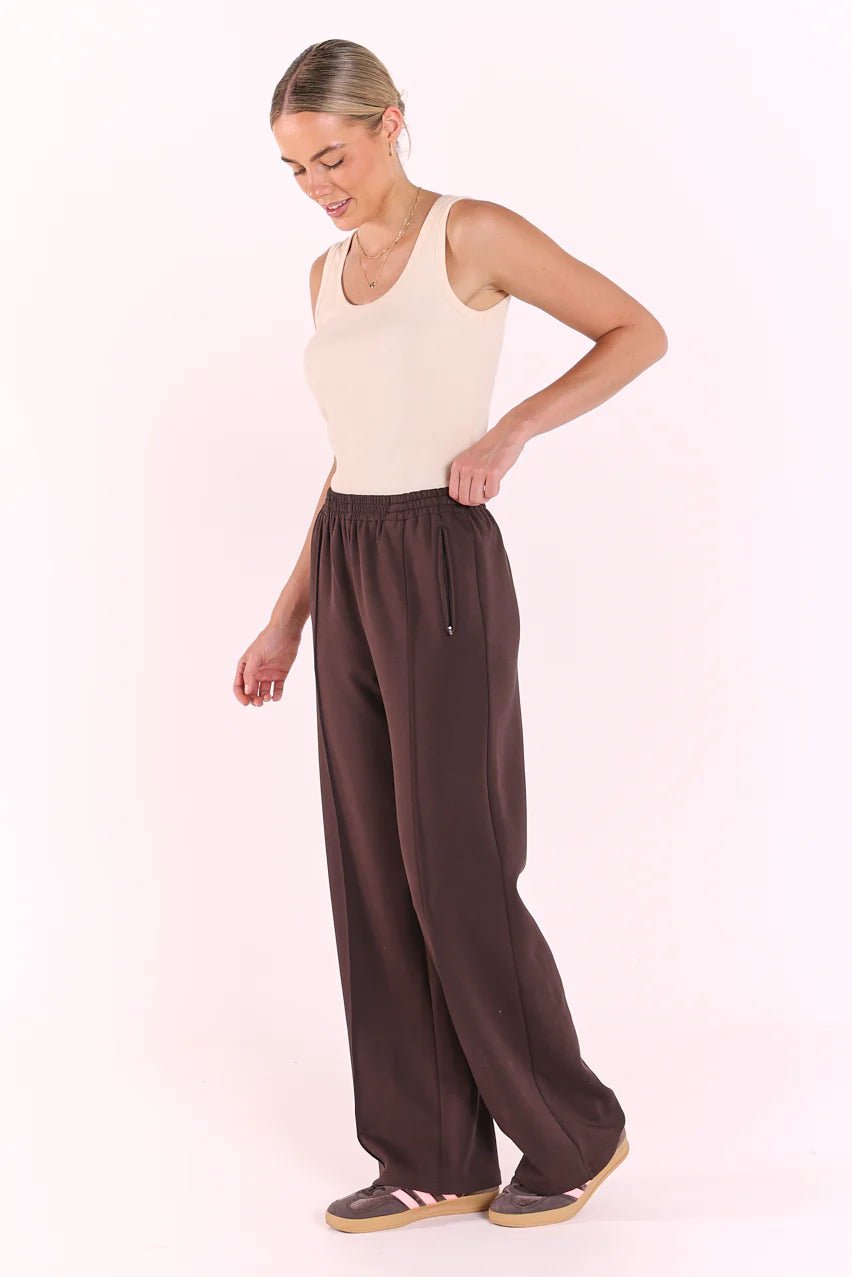 Buy Feather and Noise - Noah Pant - Dark Chocolate by Feather and Noise - at Hamish + Grace