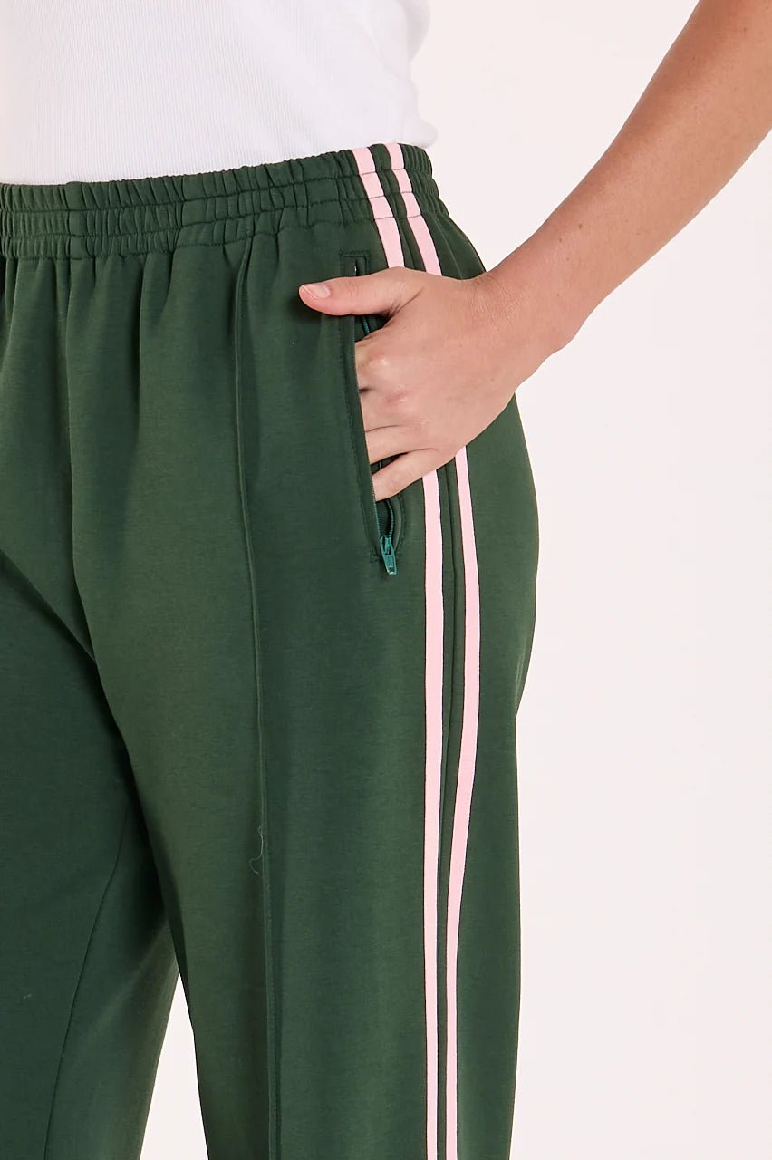 Buy Feather and Noise - Noah Pant - Forest Pink Stripe by Feather and Noise - at Hamish + Grace