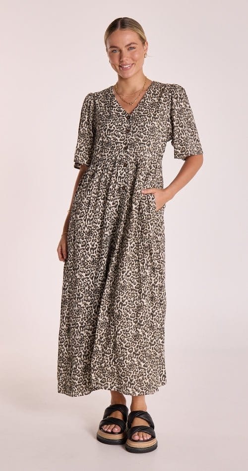 Feather & Noise Clothing Feather and Noise - Perri Midi Dress - Leopard
