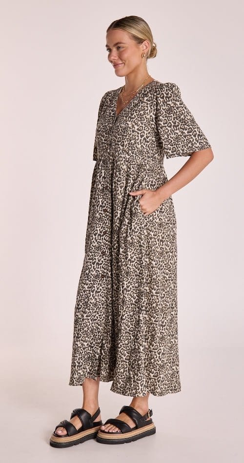 Feather & Noise Clothing Feather and Noise - Perri Midi Dress - Leopard