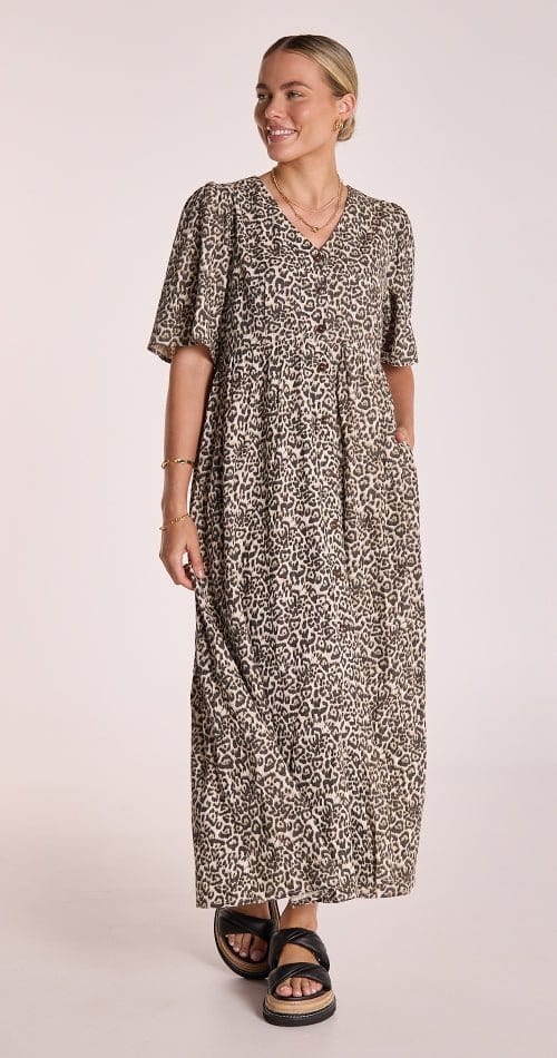 Feather & Noise Clothing Feather and Noise - Perri Midi Dress - Leopard
