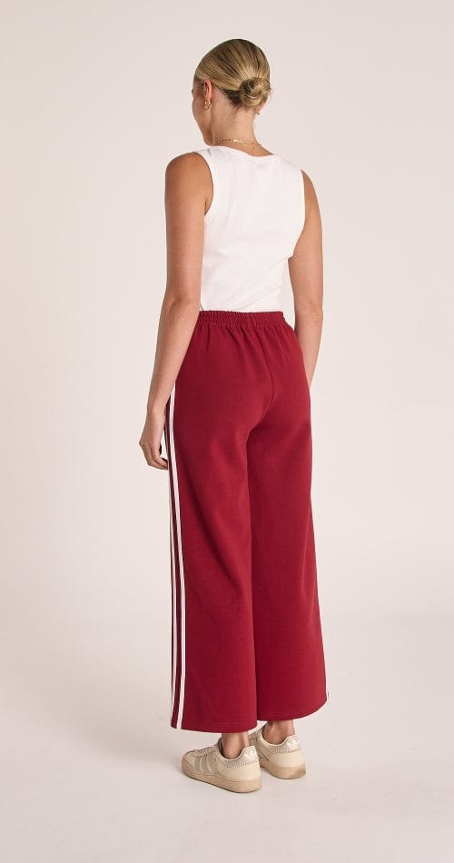 Buy Feather & Noise - Noah Cropped Pant - Burgundy by Feather & Noise - at Hamish + Grace
