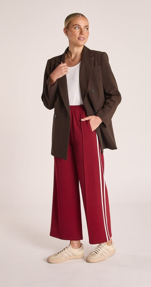 Buy Feather & Noise - Noah Cropped Pant - Burgundy by Feather & Noise - at Hamish + Grace
