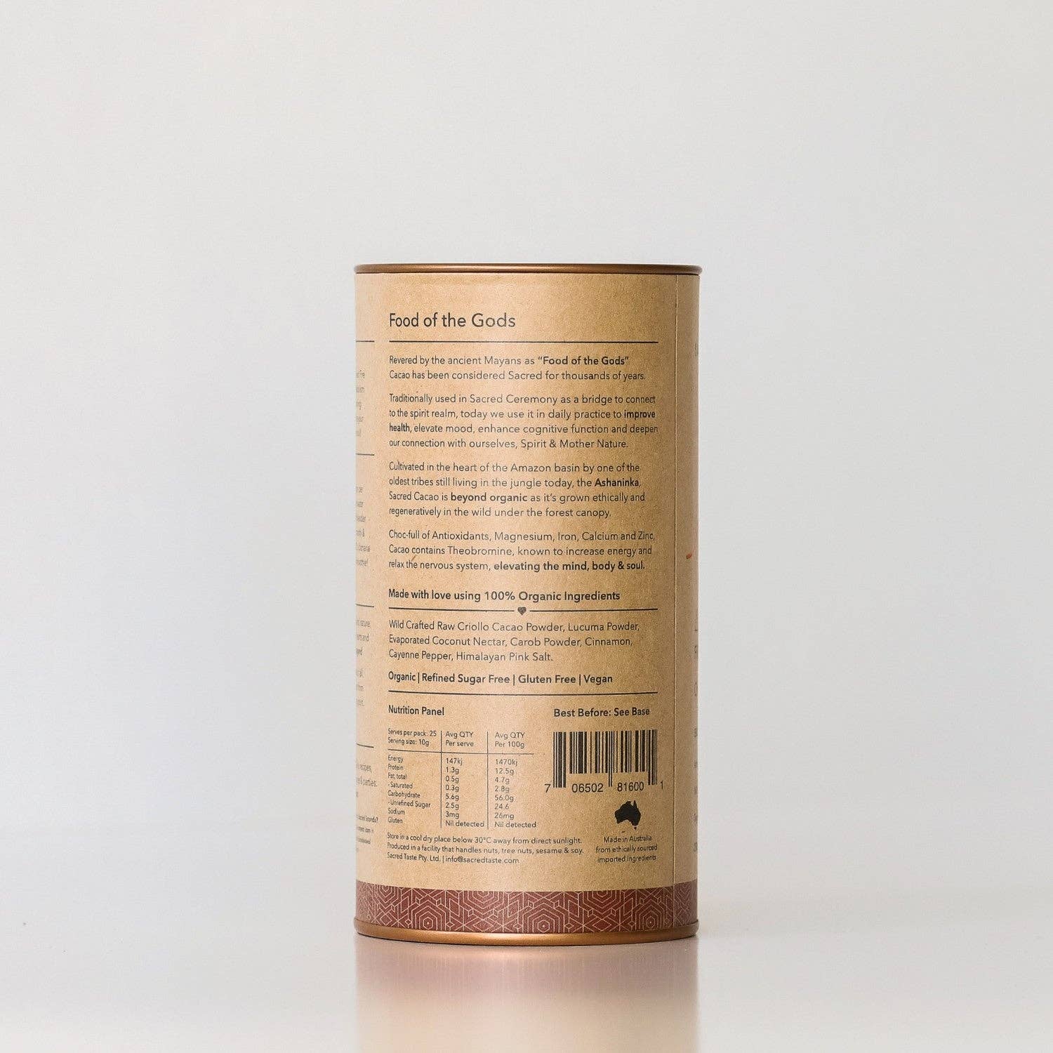 Buy Fire - Chilli Cacao: 250g | 25 serves by Sacred Taste - at Hamish + Grace