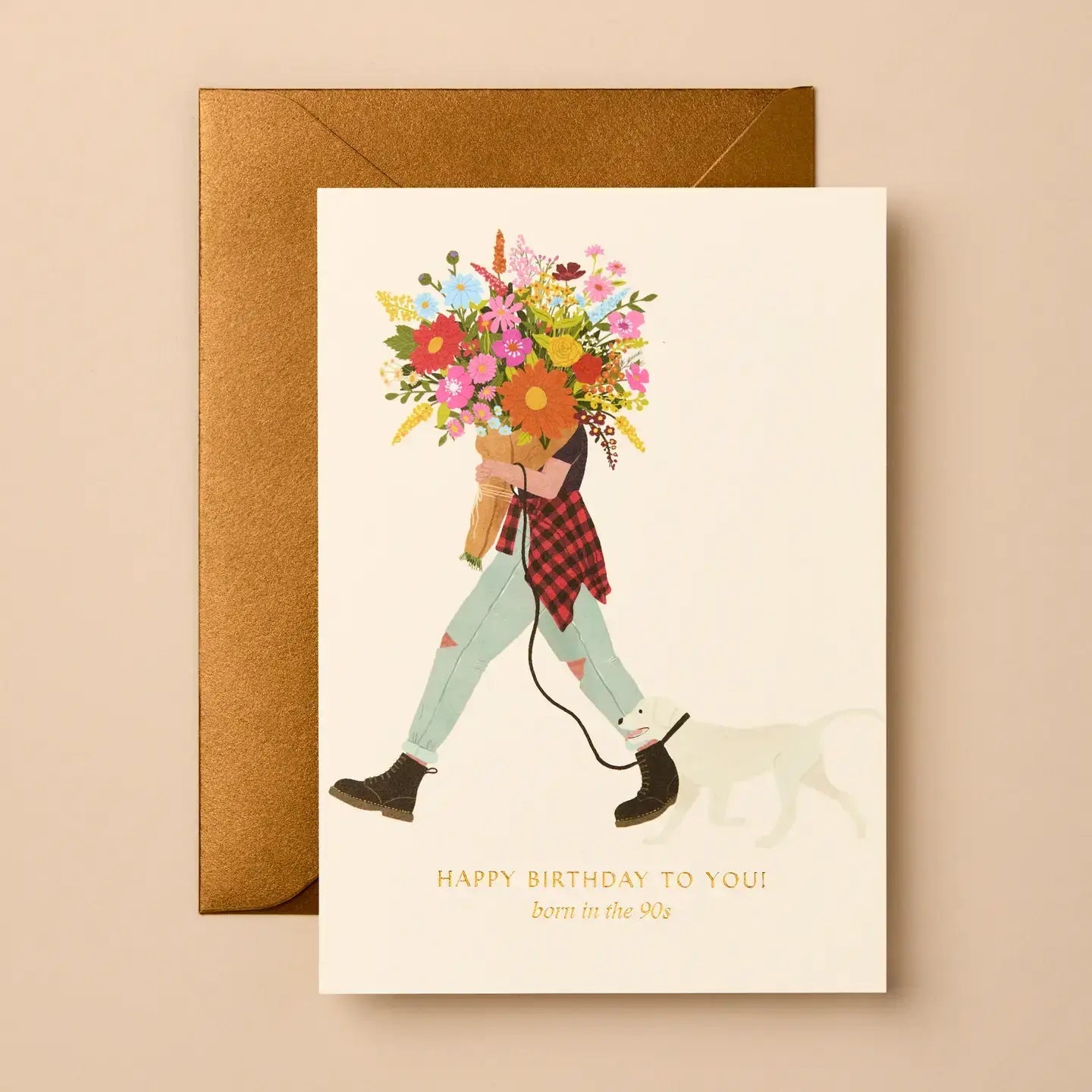 Buy Foil Birthday Greeting Card | Hand-Illustrated, Blank Inside by Gabrielle & Celine Greeting Cards Australia - at Hamish + Grace