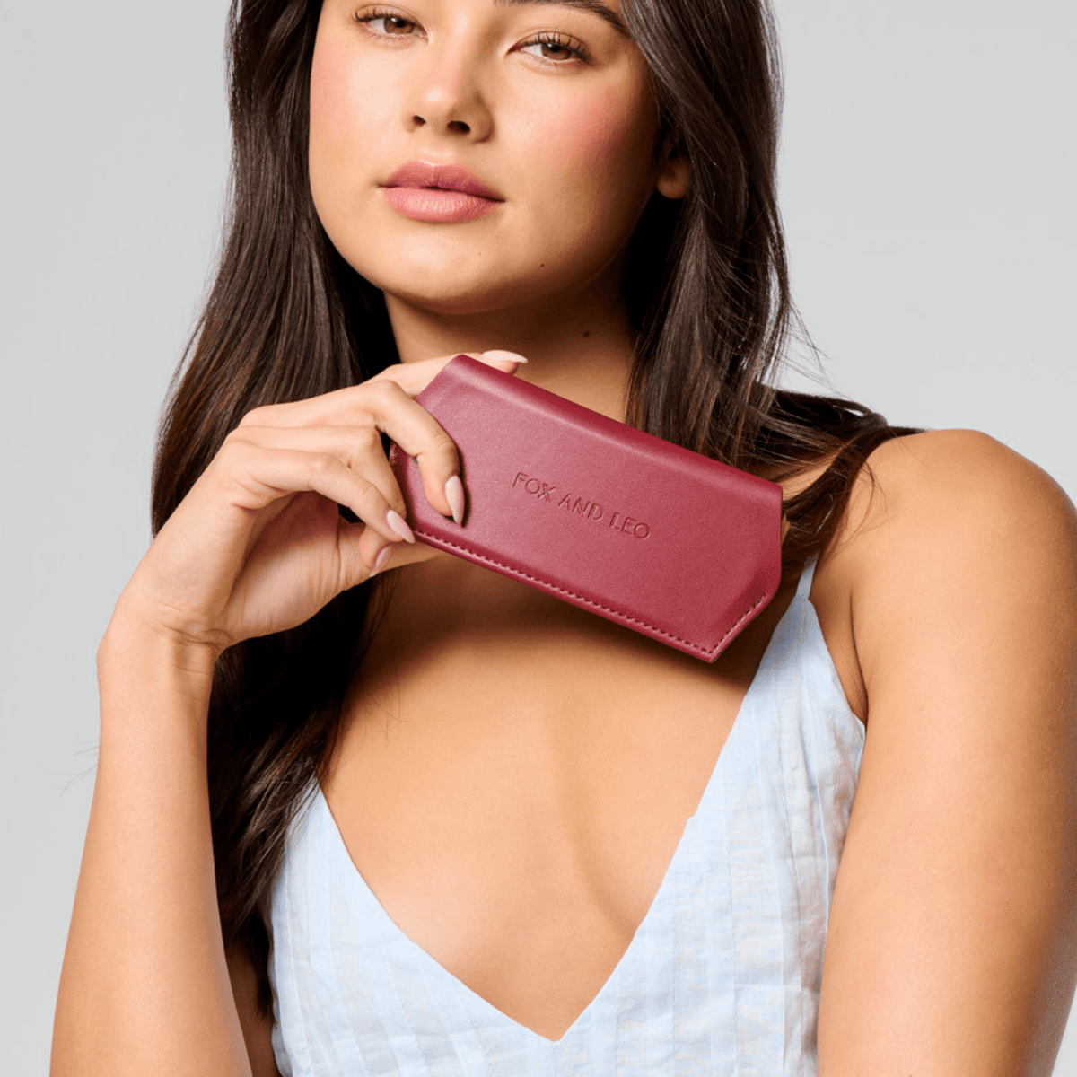 Buy Fox and Leo glasses case - Burgundy by FOX AND LEO - at Hamish + Grace