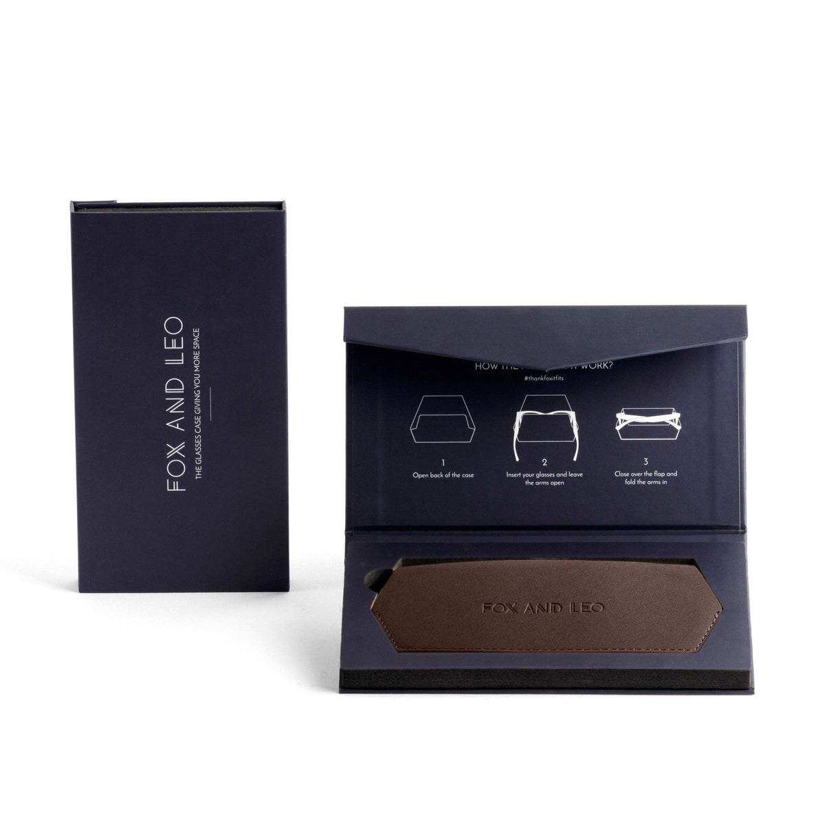 Buy Fox and Leo glasses case - Chocolate by FOX AND LEO - at Hamish + Grace