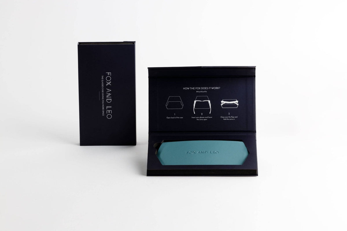 Buy Fox and Leo glasses case - Teal by FOX AND LEO - at Hamish + Grace