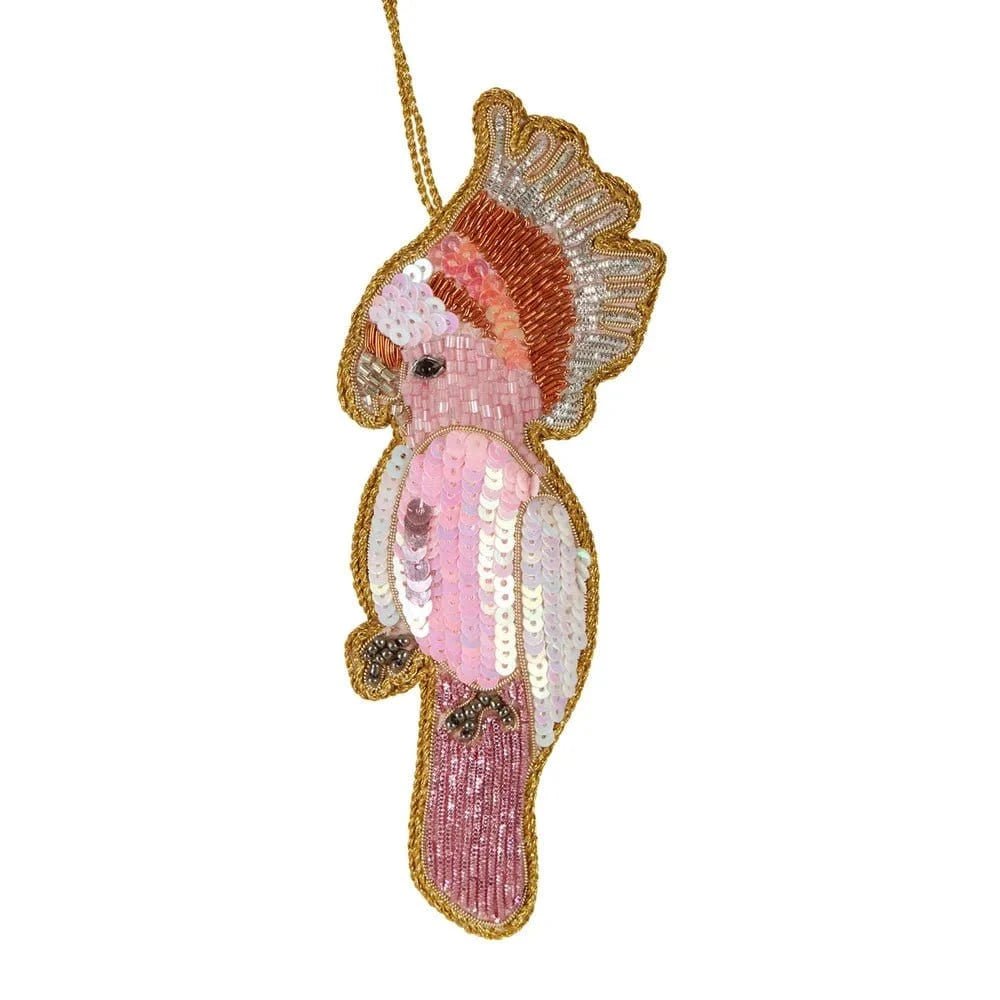 Velvet + Vixen Homewares Galah Sequin Tree Hanging Decoration
