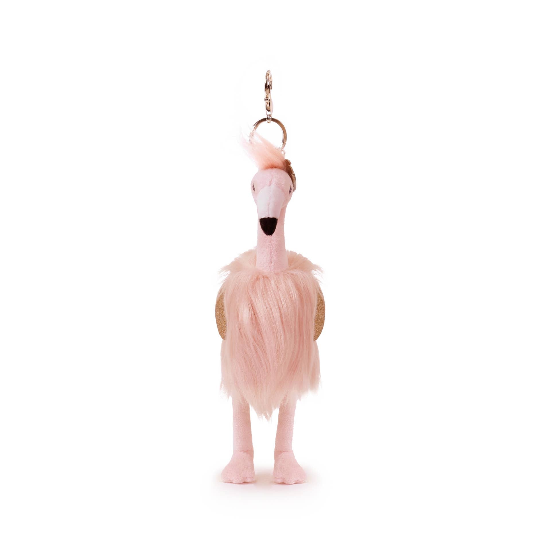 OB Australia Baby + Child Gloria Flamingo Bag Charm (Vegan Angora) 7"/ 18 cm