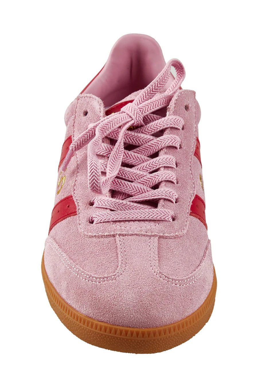 Buy Good Soles - 2001 Parallel Suede Sneaker - Pink/Red by Good Soles - at Hamish + Grace