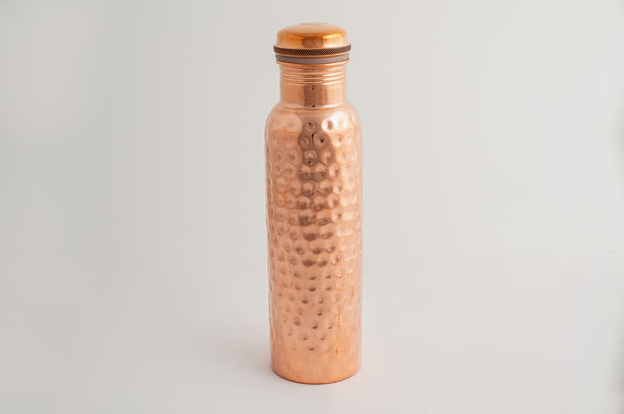 Goodly Gosh Homewares Traditional Hammered Dimple Copper Water Bottle |  950ml
