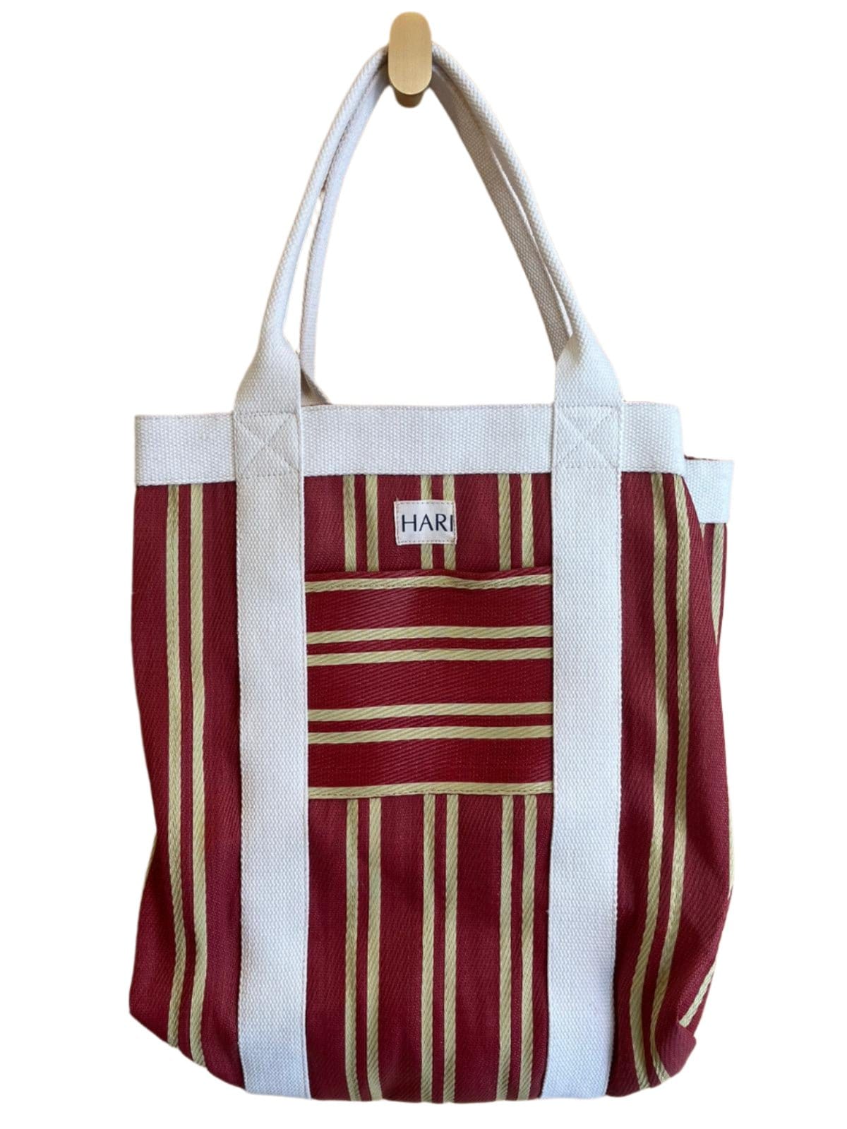 Hari Lifestyle Hari - Maroon and Mustard Striped Bag (Small)