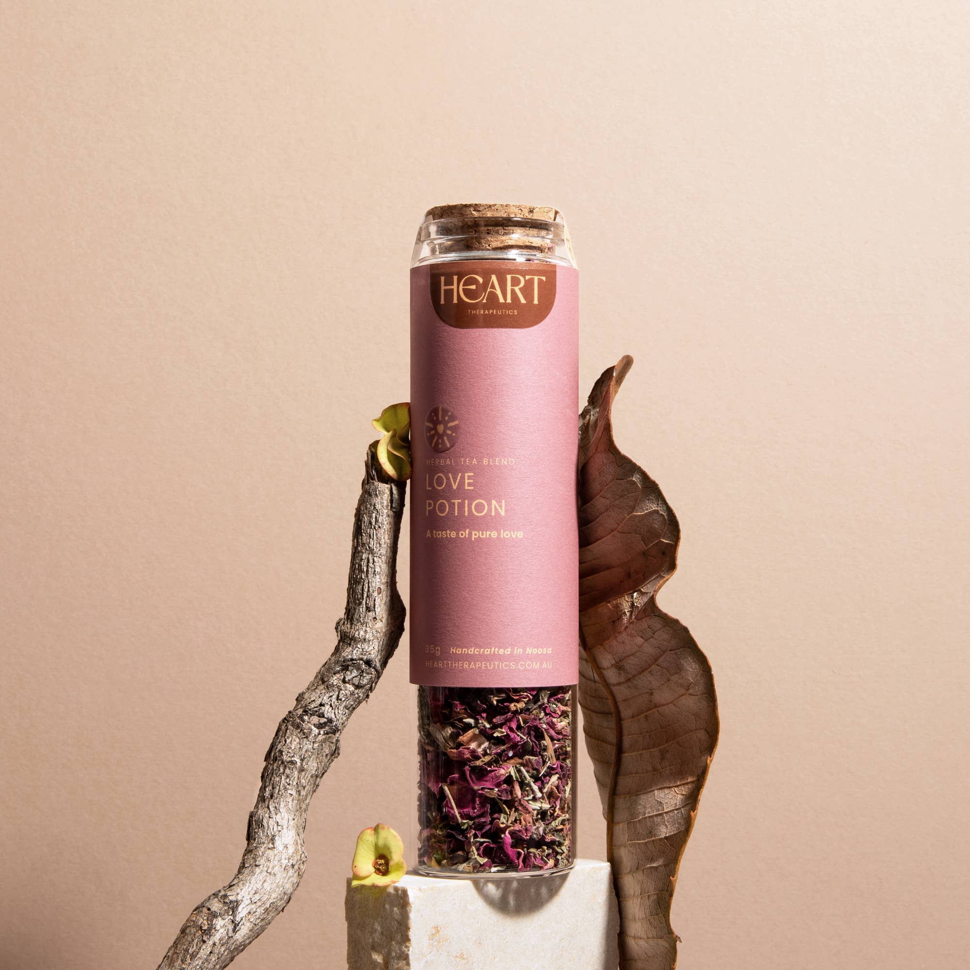 Heart Therapeutics Drink LOVE POTION ~ Vitality Tea: Small glass jar 35g (1.2oZ)
