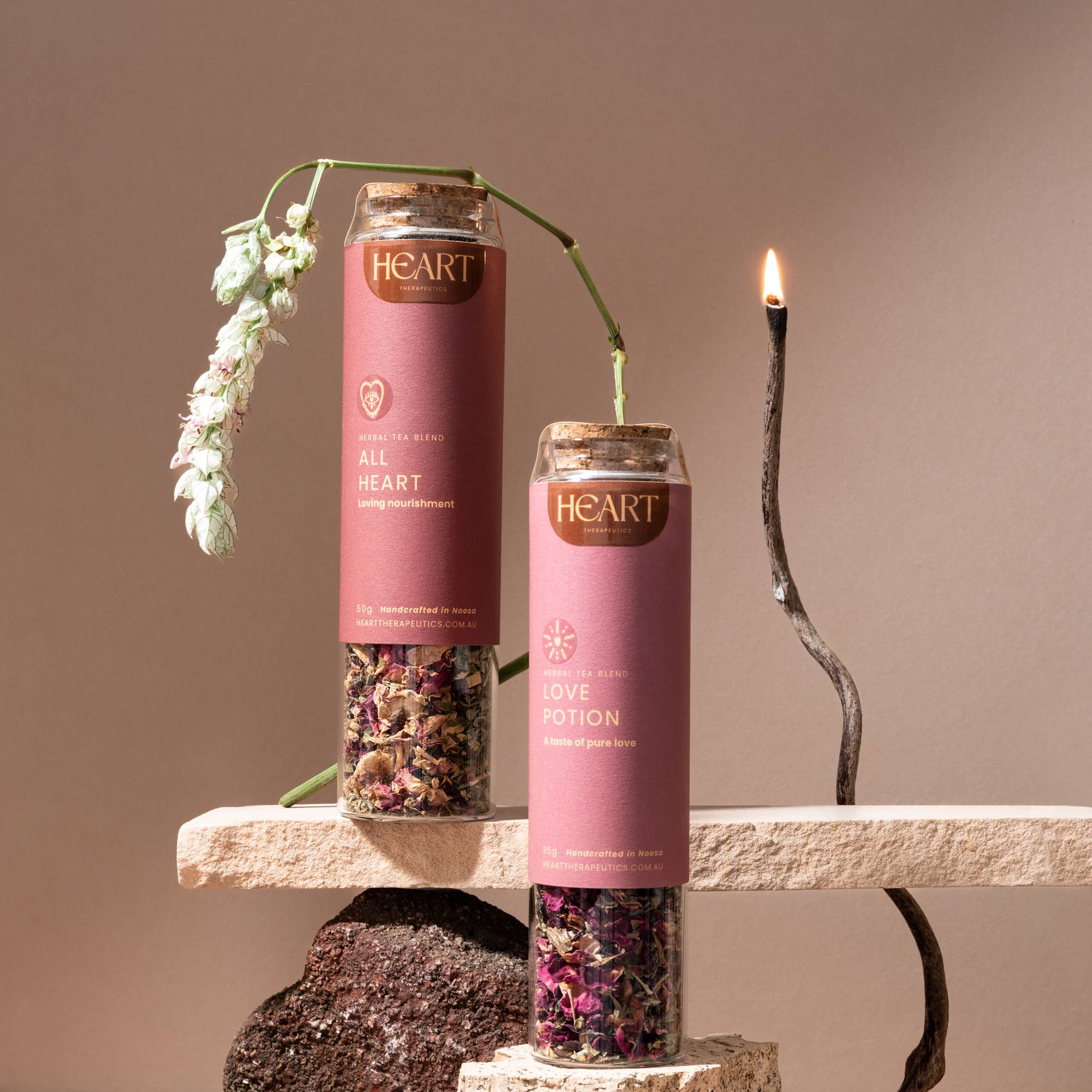 Heart Therapeutics Drink LOVE POTION ~ Vitality Tea: Small glass jar 35g (1.2oZ)