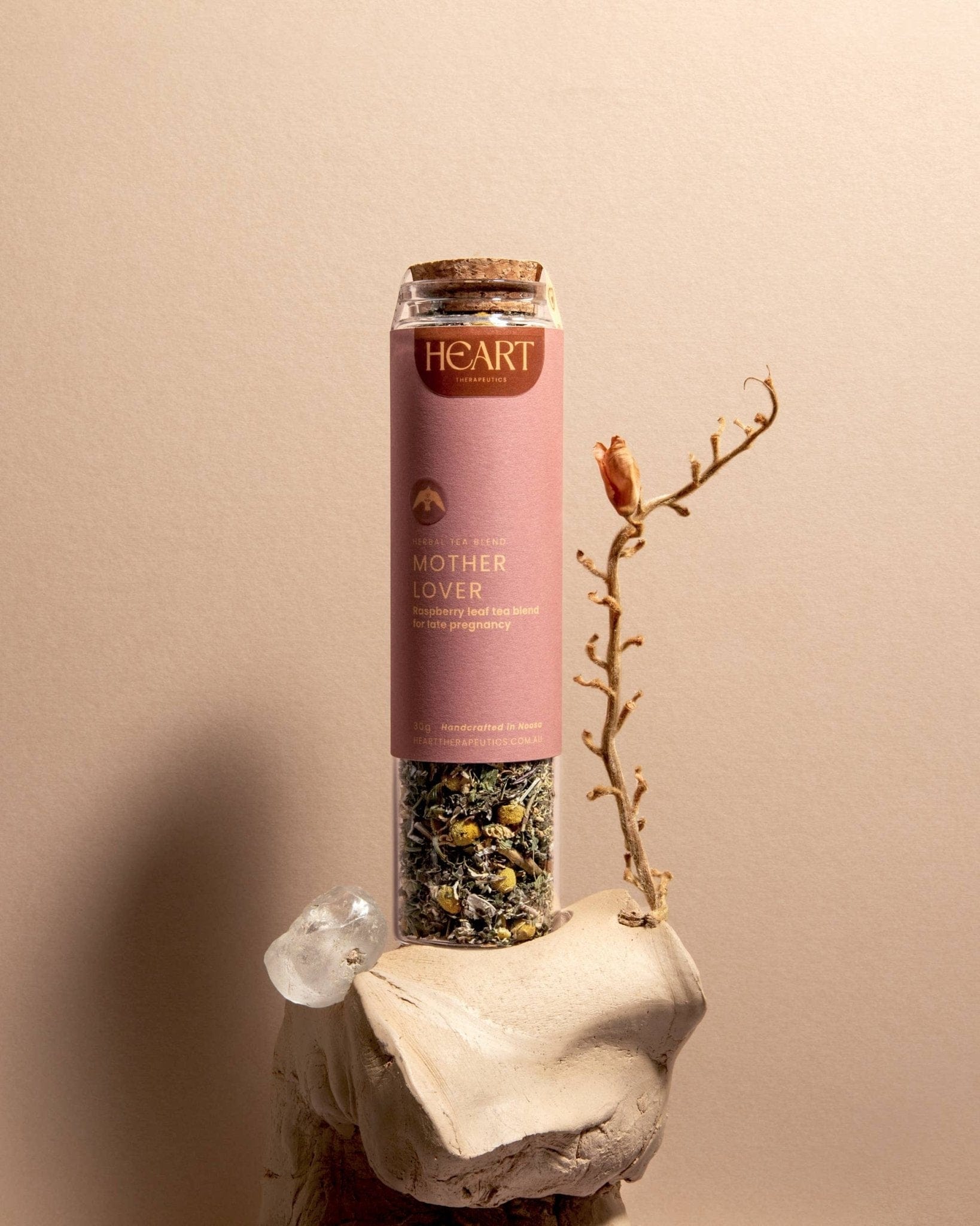 Heart Therapeutics Drink MOTHER LOVER ~ Pregnancy Tea: Small glass jar 30g (1.1 oZ)