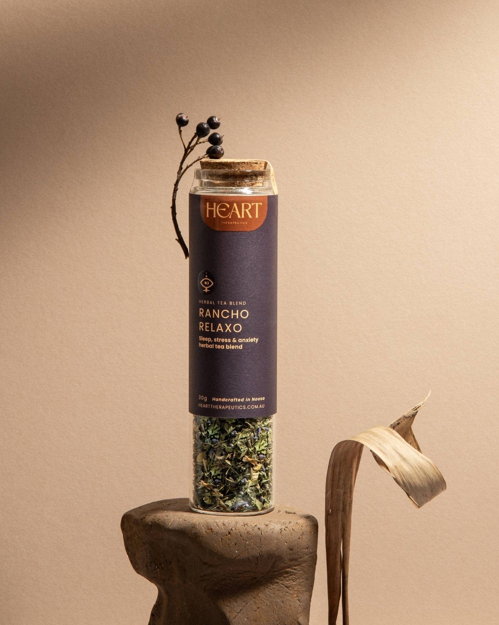 Heart Therapeutics Lifestyle RANCHO RELAXO ~ Sleep, Stress & Anxiety Support: Biodegradable bag 60g (2.5oZ)