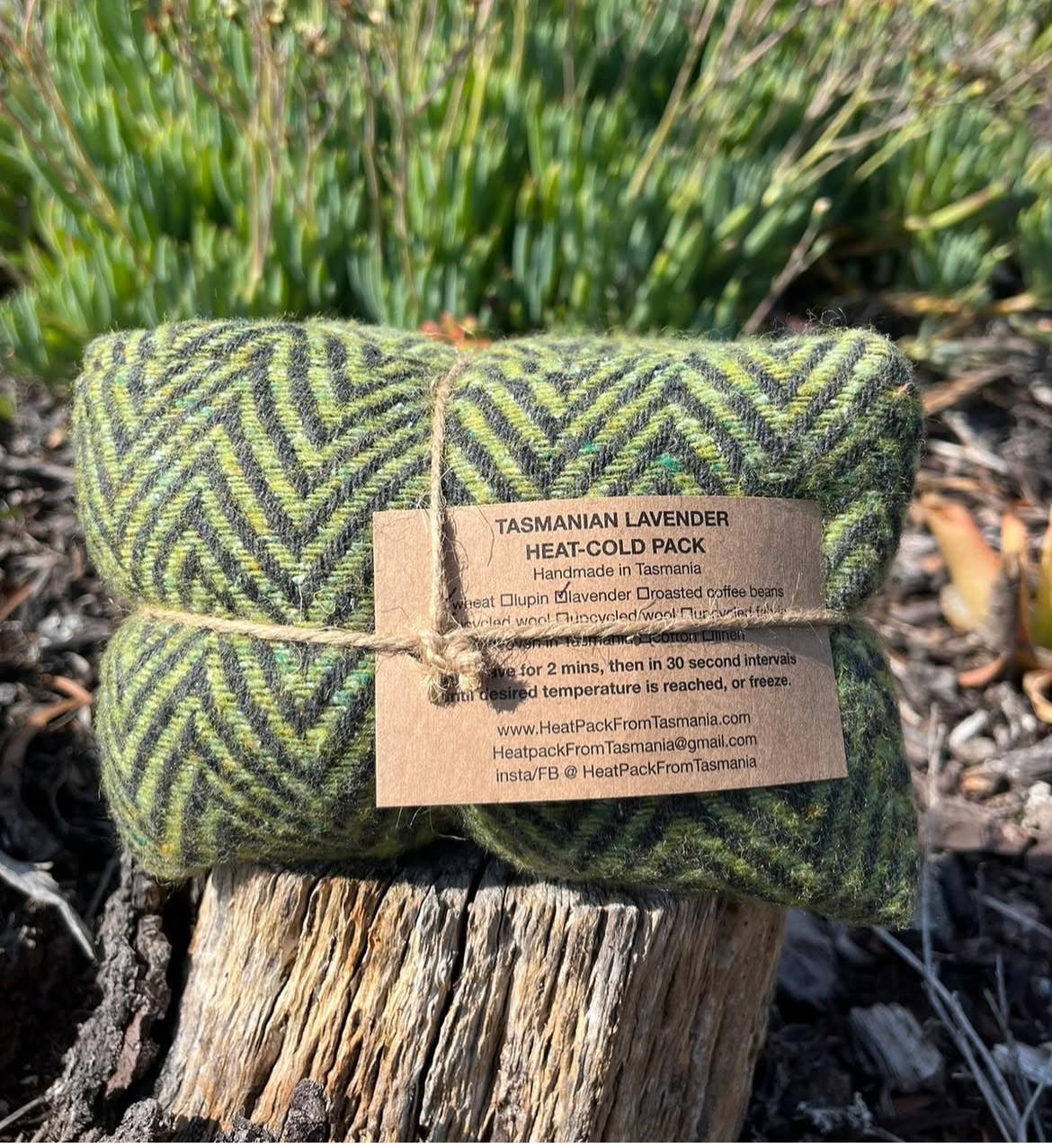 HeatPack From Tasmania Bath + Body Recycled Wool Heat-Cold Packs: Blue / Tassie Lavender