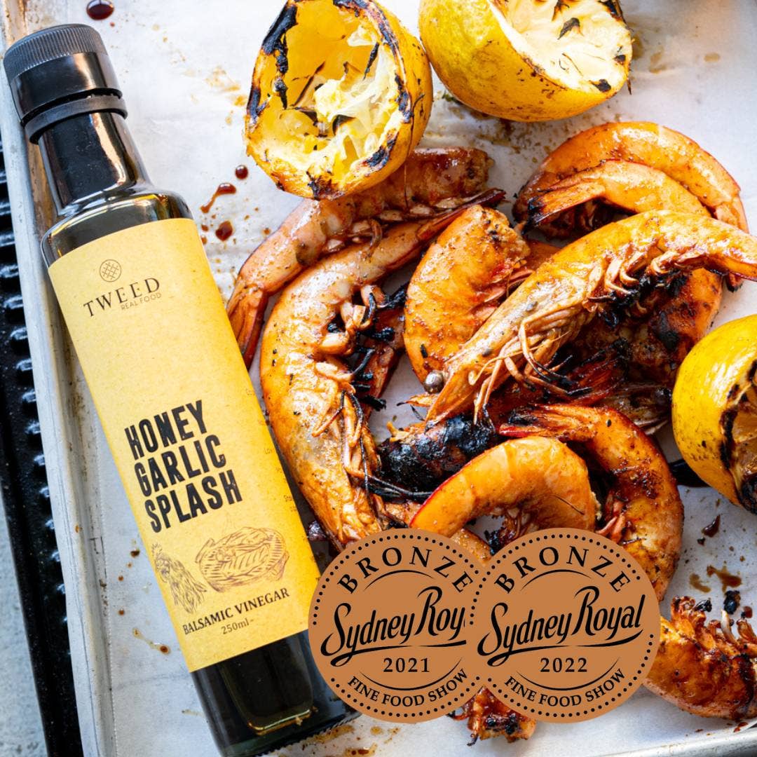 Buy Honey Garlic Splash Balsamic Vinegar by Tweed Real Food - at Hamish + Grace