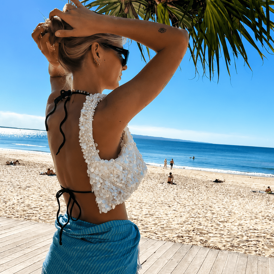 Buy Isla Shell and Pearl Bag by Aelia - at Hamish + Grace