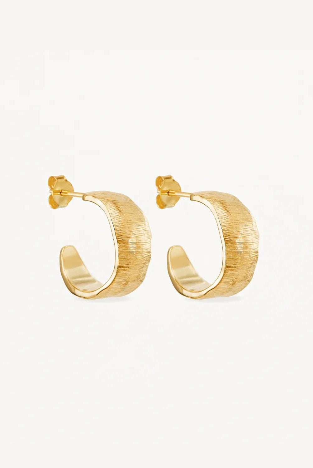 Jewellery Australia Fashion 14k Gold Textured Hoop