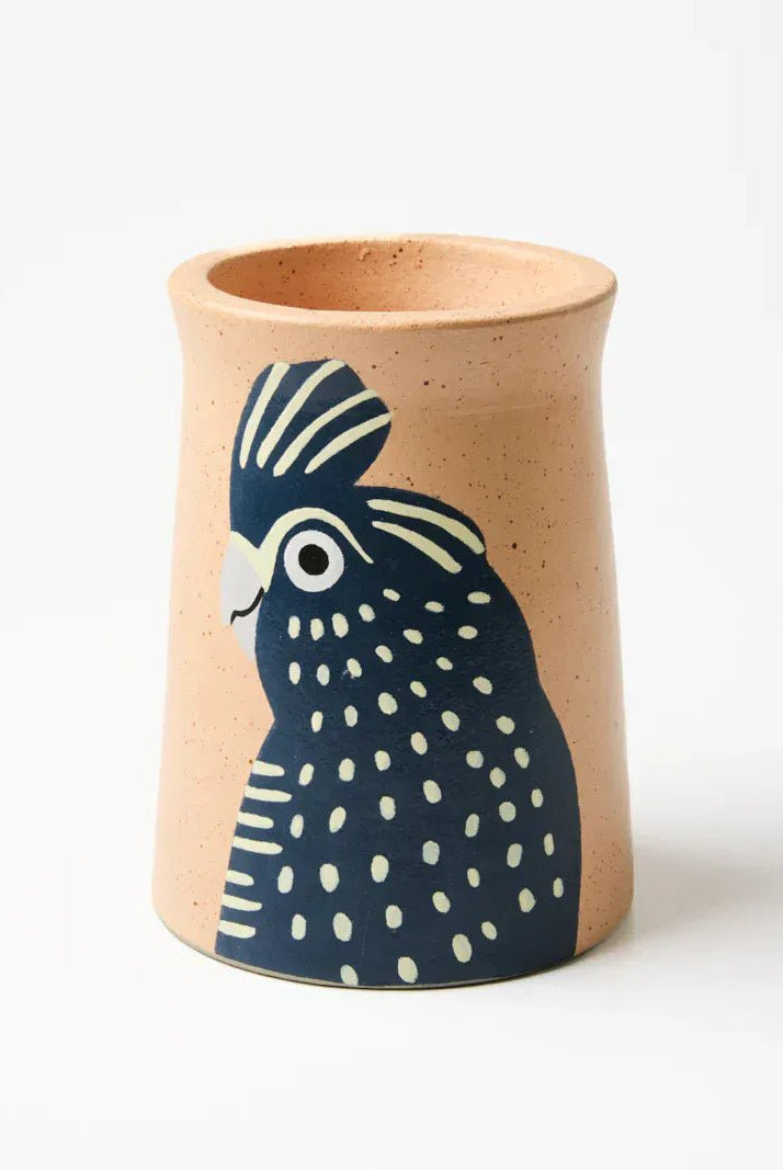 Buy Jones and Co - AERIAL BLACK COCKATOO VASE by Jones & Co - at Hamish + Grace