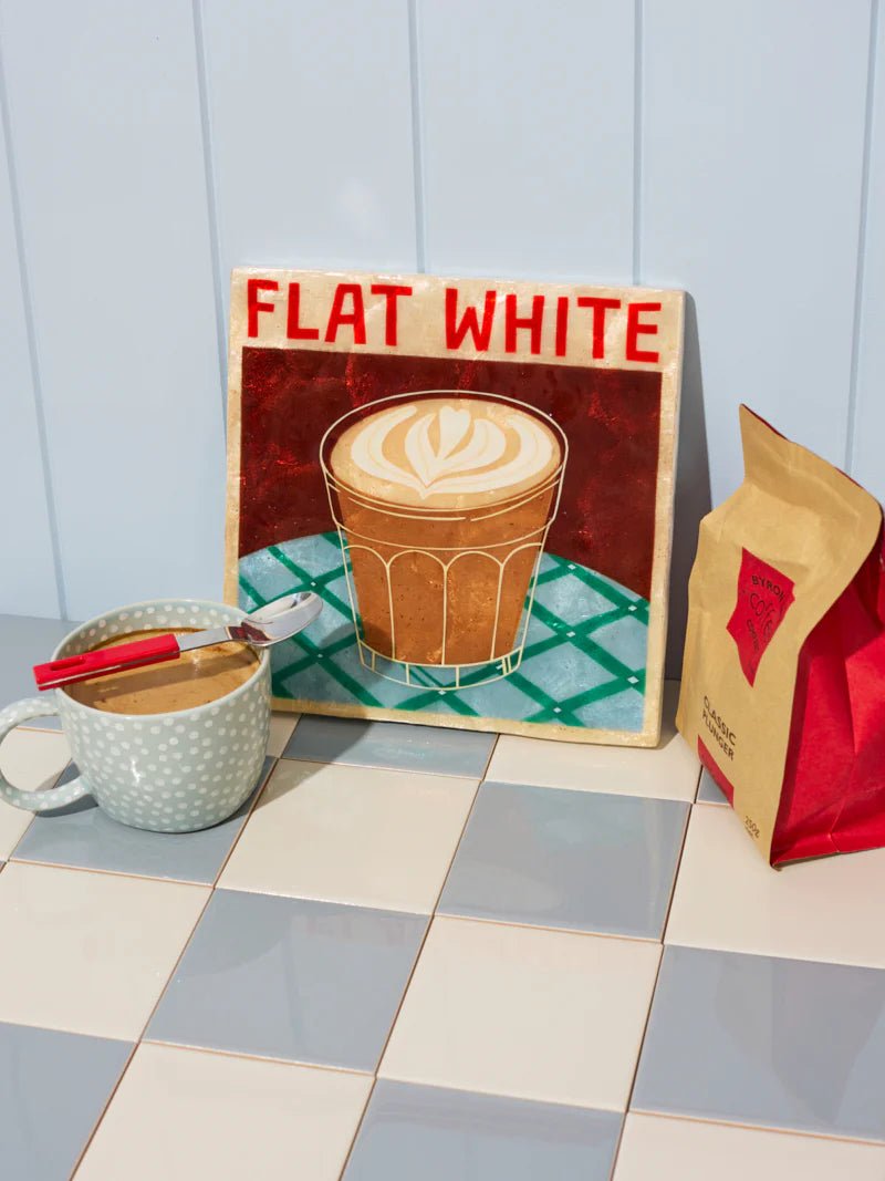 Buy Jones and Co - BARISTA WALL ART FLAT WHITE by Jones & Co - at Hamish + Grace