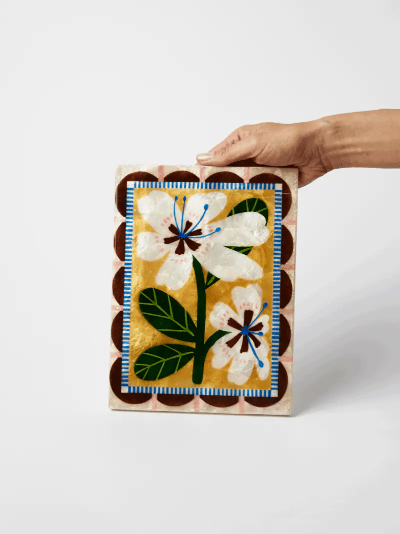 Buy Jones and Co - Bloom Nouveau White Rectangle by Jones & Co - at Hamish + Grace