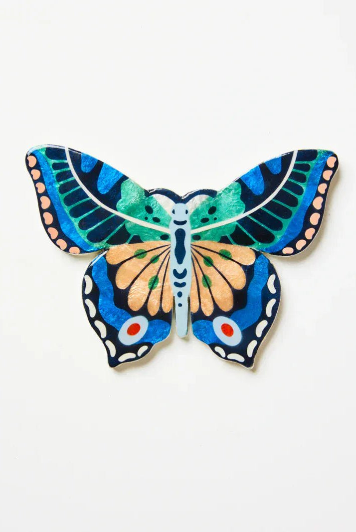 Buy Jones and Co - CANOPY BUTTERFLY BLUE GREEN WALL ART by Jones & Co - at Hamish + Grace