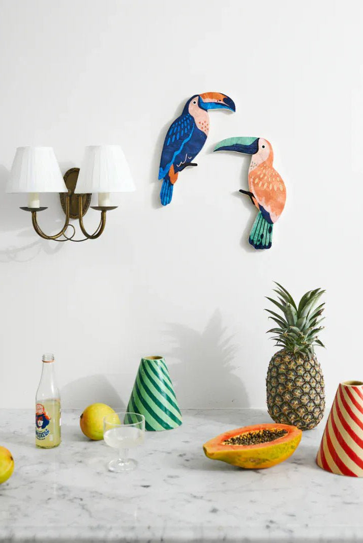 Buy Jones and Co - CANOPY TOUCAN PEACH WALL ART by Jones & Co - at Hamish + Grace