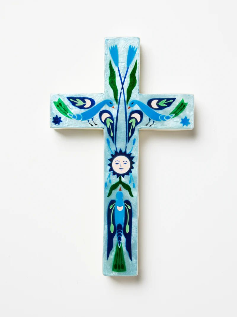 Buy Jones and Co - FABLE BLUE SUN LARGE CROSS by Jones & Co - at Hamish + Grace
