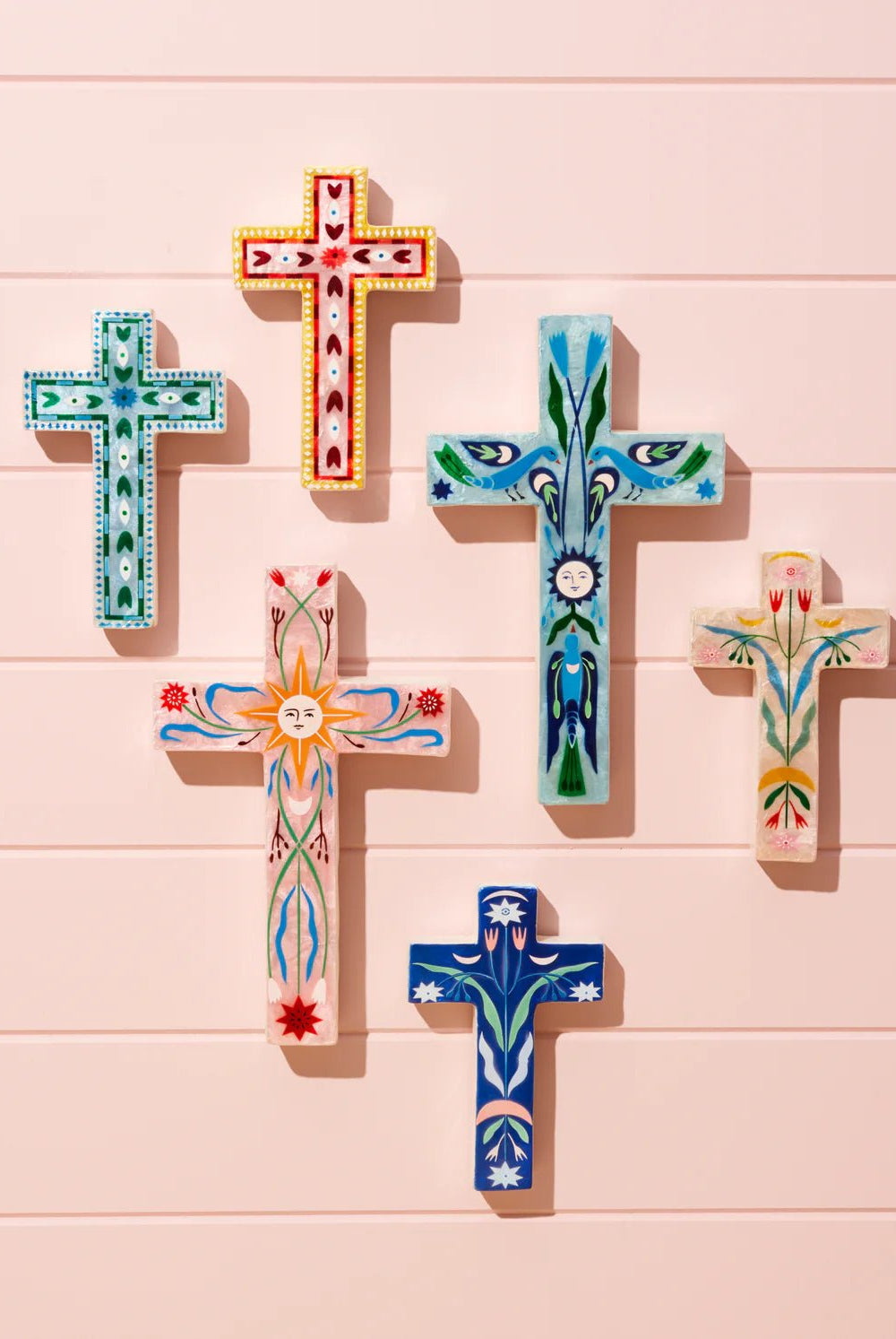 Buy Jones and Co - FABLE PINK SUN LARGE CROSS by Jones & Co - at Hamish + Grace