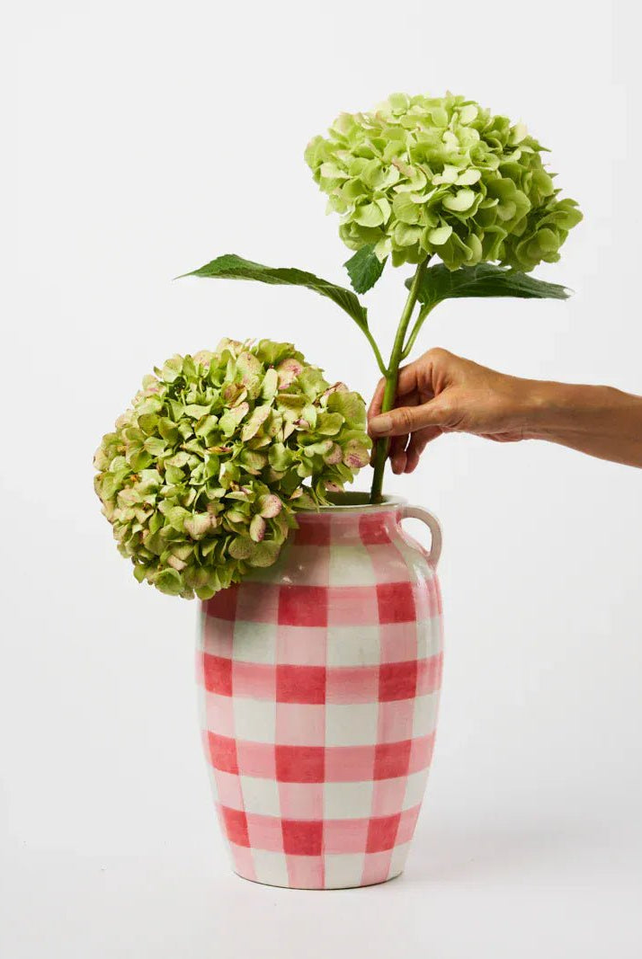 Buy Jones and Co - FRESCO CHECK VASE by Jones & Co - at Hamish + Grace