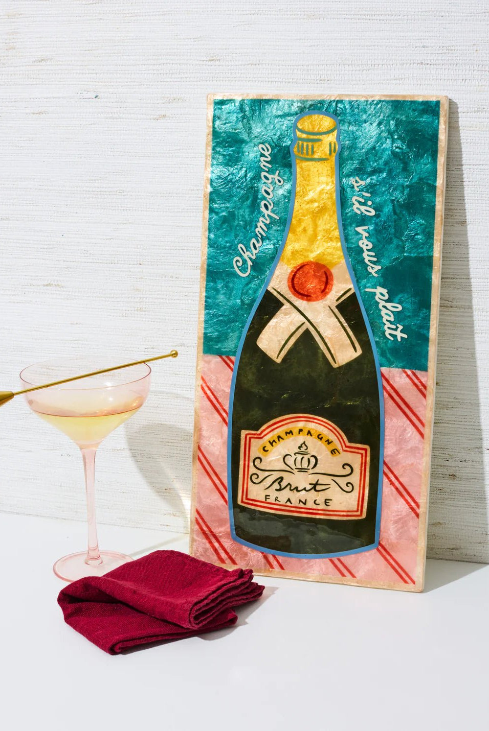 Buy Jones and Co - Happy Hour - Champers Tile by Jones & Co - at Hamish + Grace