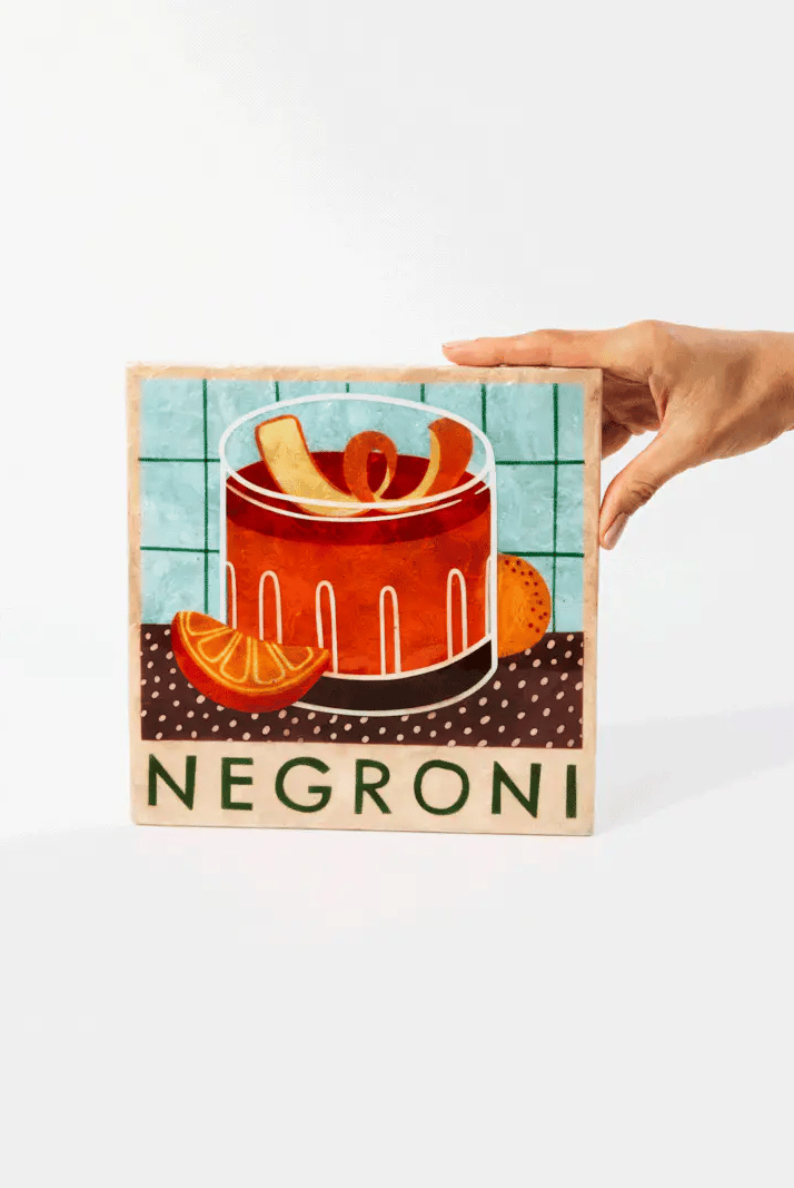 Buy Jones and Co - HAPPY HOUR NEGRONI TILE by Jones & Co - at Hamish + Grace