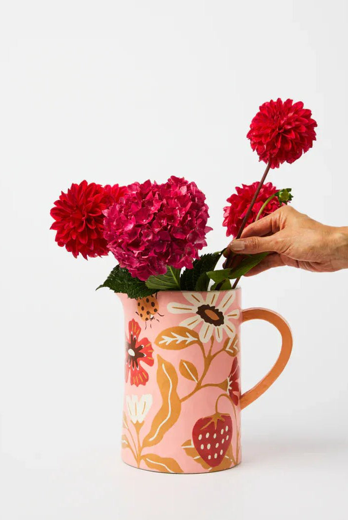 Buy Jones and Co - MEADOW JUG PINK by Jones & Co - at Hamish + Grace