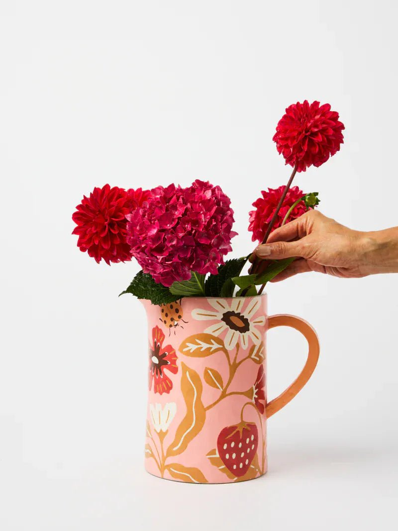 Buy Jones and Co - MEADOW JUG PINK by Jones & Co - at Hamish + Grace