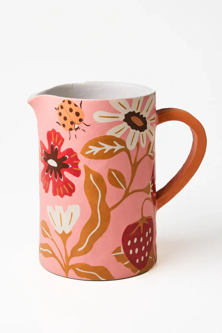 Buy Jones and Co - MEADOW JUG PINK by Jones & Co - at Hamish + Grace