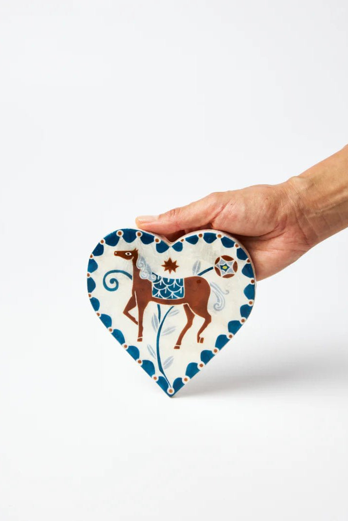 Buy Jones and Co - Paloma Heart White Horse by Jones & Co - at Hamish + Grace