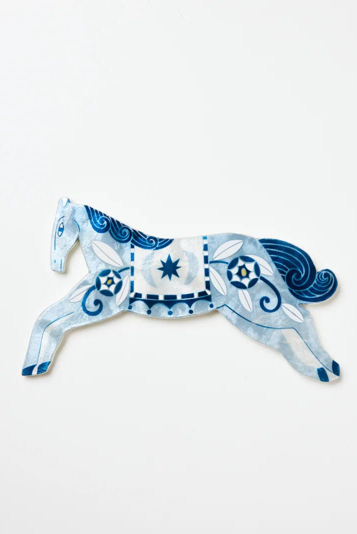 Buy Jones and Co - Paloma Wall Art Blue Horse by Jones & Co - at Hamish + Grace