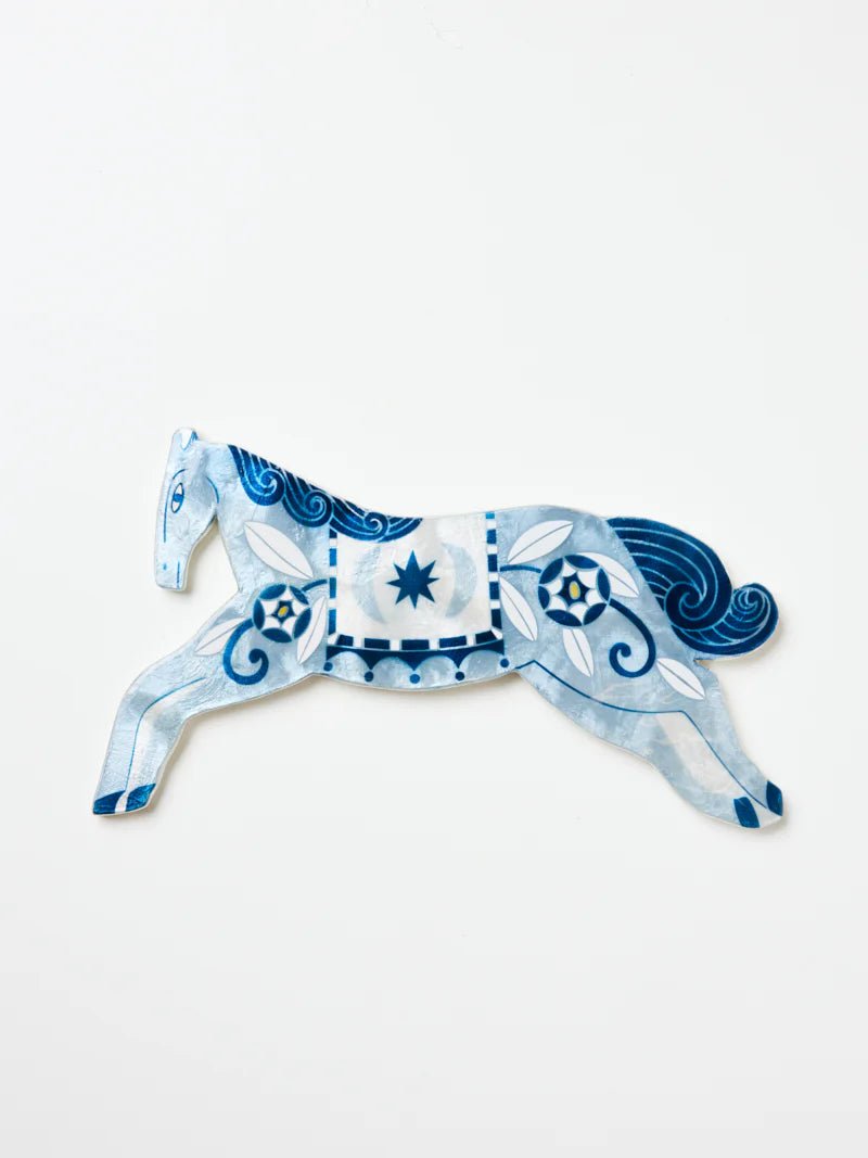 Buy Jones and Co - Paloma Wall Art Blue Horse by Jones & Co - at Hamish + Grace