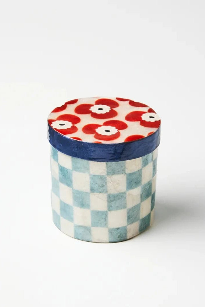 Buy Jones and Co - PARADIS BLUE MEDIUM BOX by Jones & Co - at Hamish + Grace