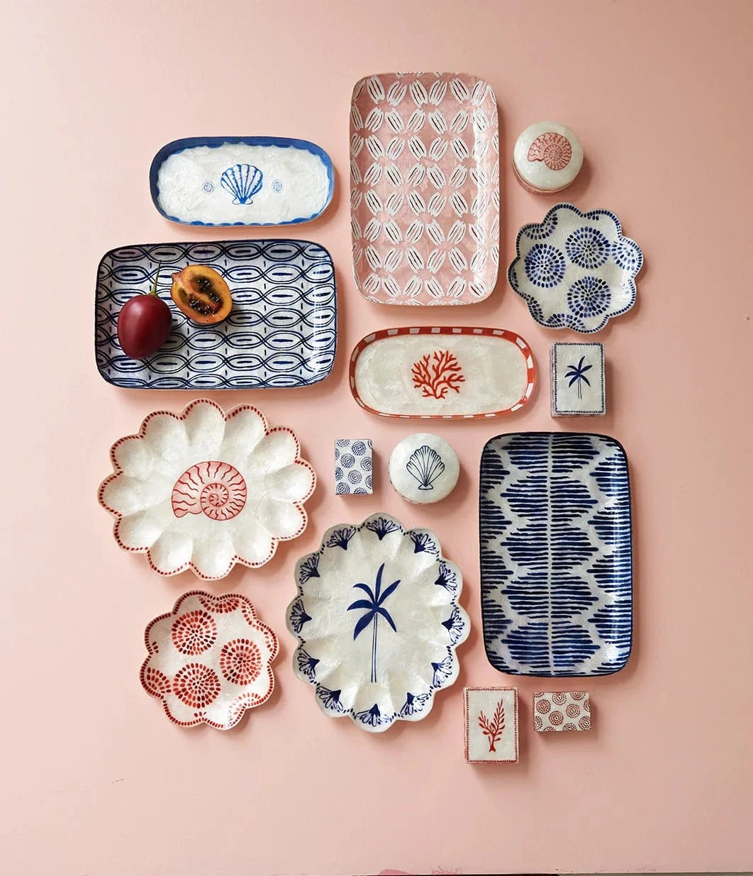 Buy Jones & Co - Atlantic Coral Tray Red by Jones & Co - at Hamish & Grace