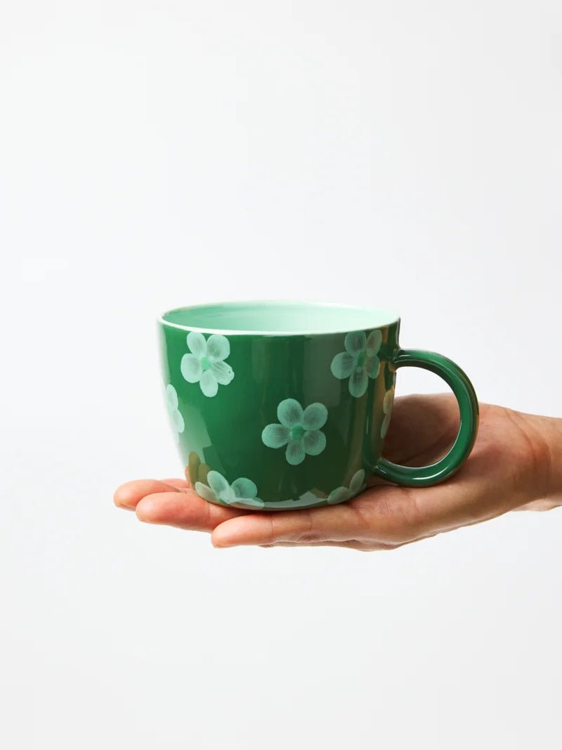 Buy Jones & Co Chino Mug Daisy Green | Handmade Ceramic Mug Australia by Jones & Co - at Hamish + Grace
